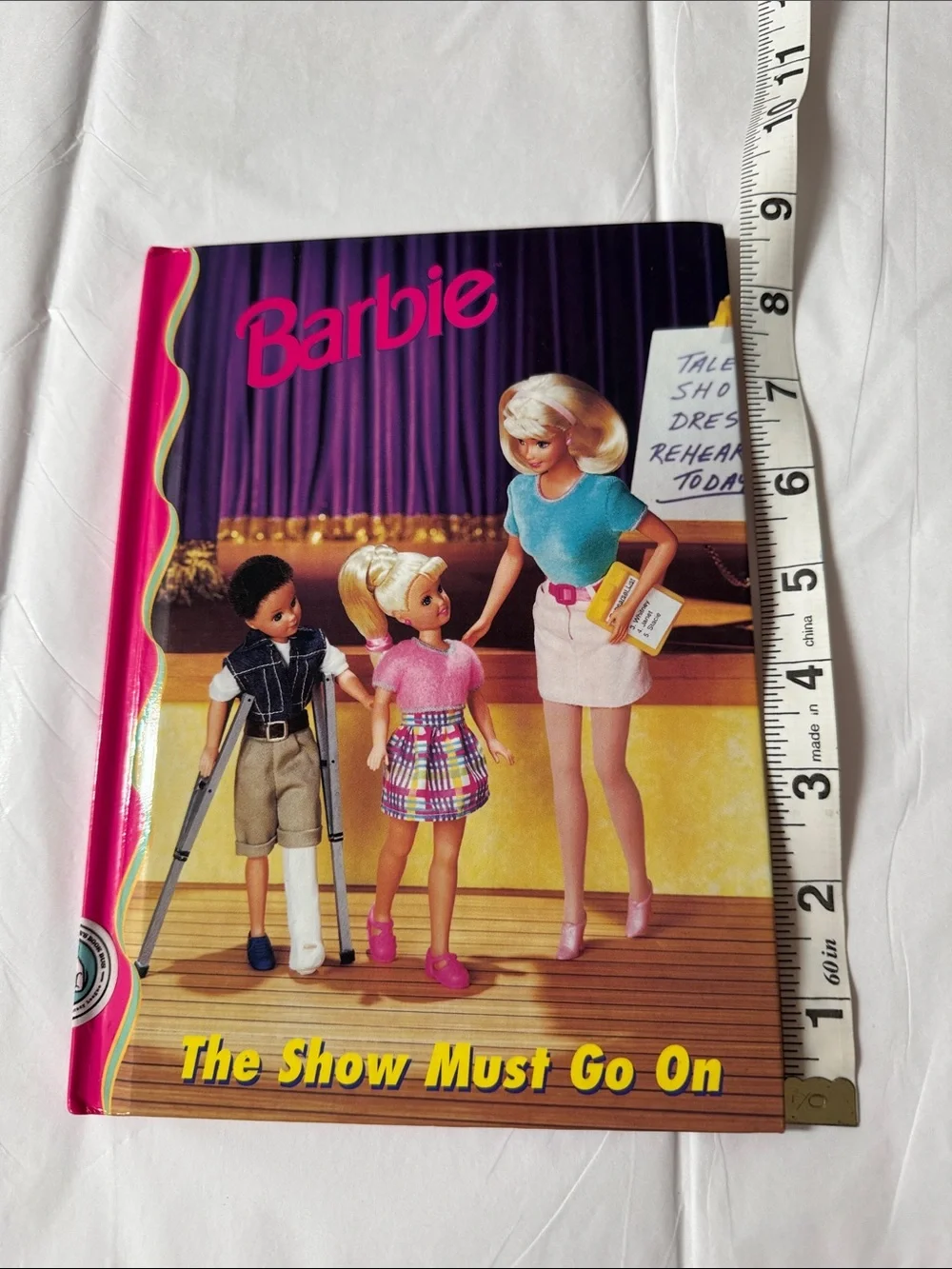Barbie; 1998 vintage hardcover book ; the show must go on ! Excellent condition